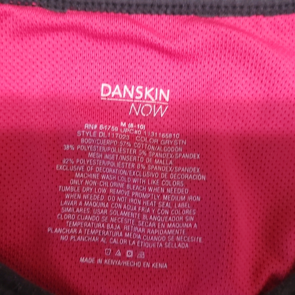 Danskin short sleeve tee...size M 8-10...pink/Gray